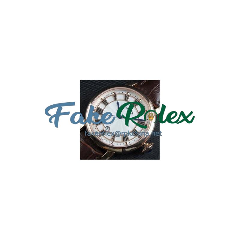 Replica Cartier Rotonde 42MM Rose Gold White Dial Swiss 2824-2