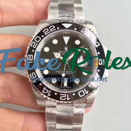 Replica Rolex GMT-Master II 116710LN V7 Stainless Steel Black Dial Swiss 3186