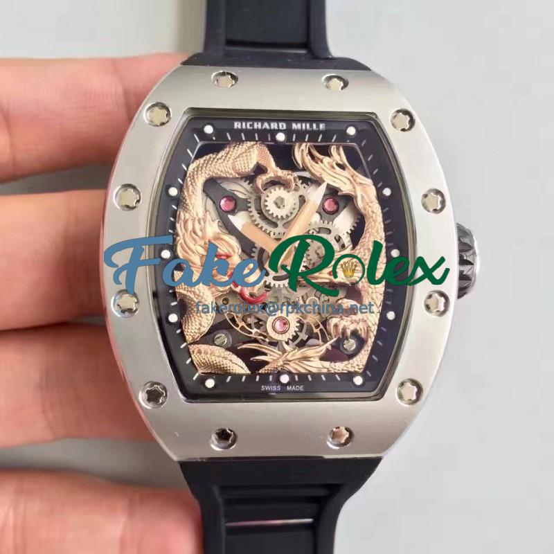 Replica Richard Mille RM57-01 Jackie Chan Stainless Steel Rose Gold Dial M9015