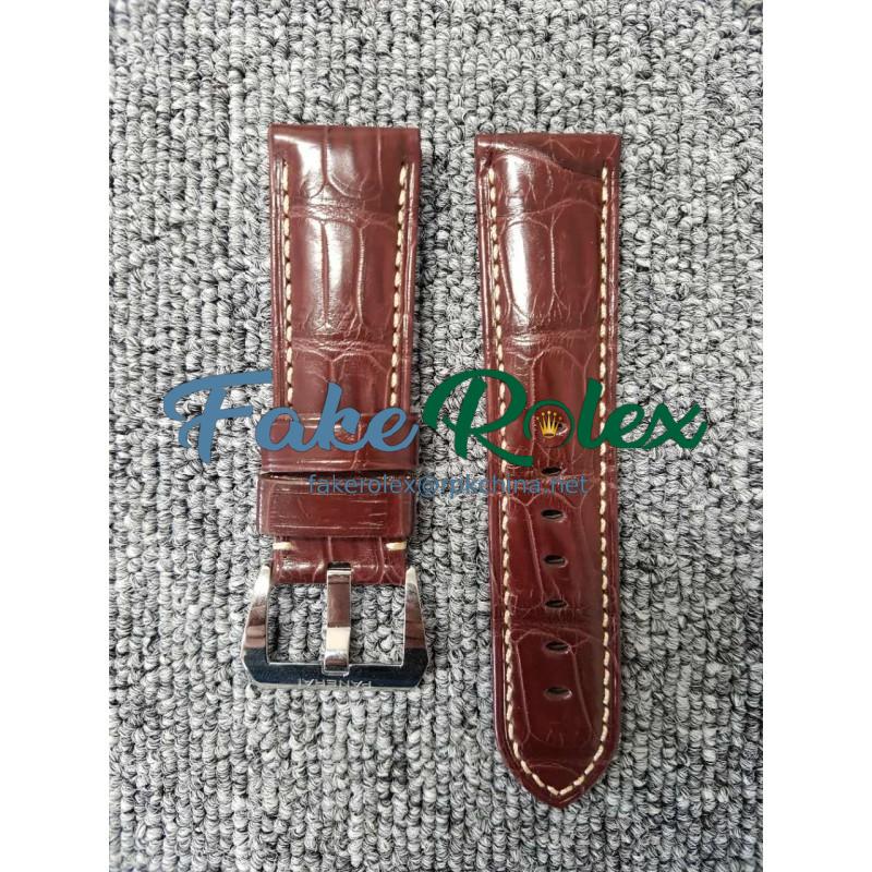 Replica Panerai Brown Leather Strap 24MM