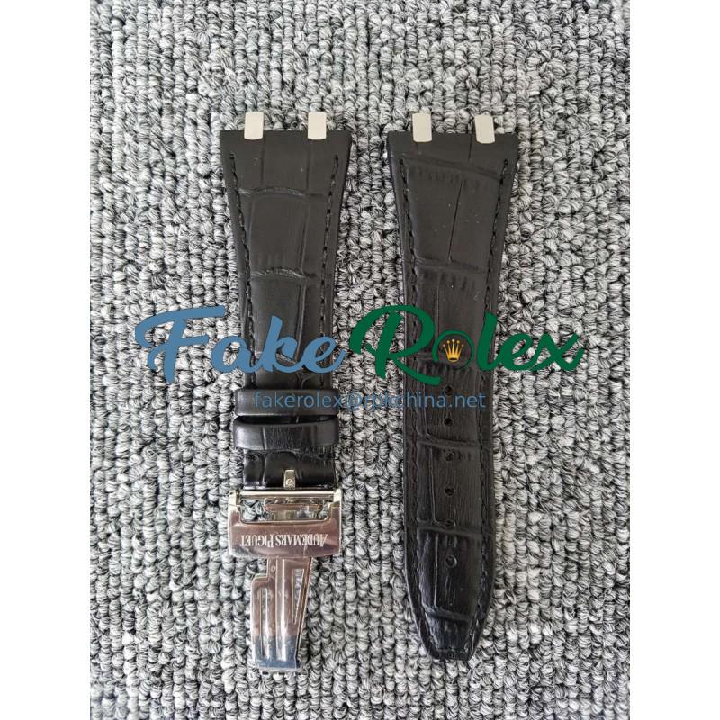 Replica Audemars Piquet Royal Oak 15400 JF Black Leather Strap