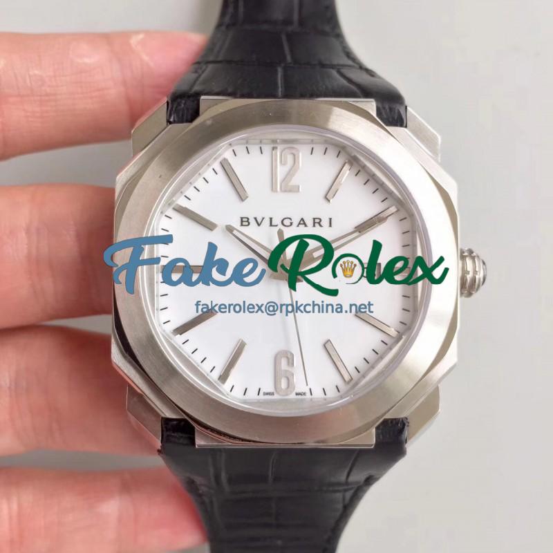Replica Bvlgari Octo Solotempo 101964 JL Stainless Steel White Dial Swiss BVL193