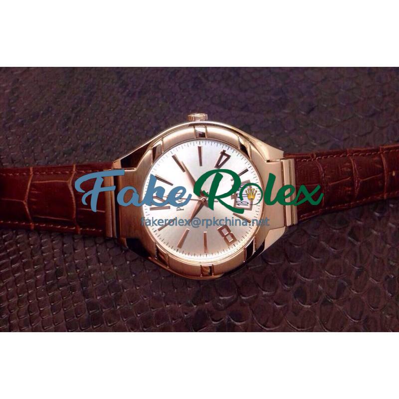 Replica Piaget Polo Rose Gold Silver Dial M9015