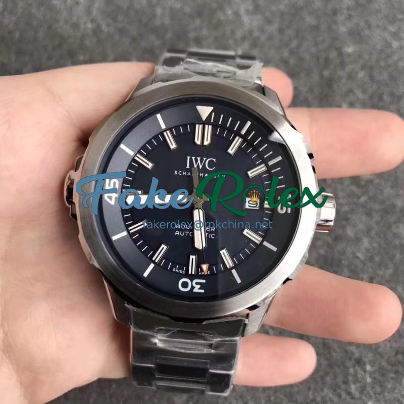 Replica IWC Aquatimer Jacques-Yves Cousteau IW329005 V6 V2 Stainless Steel Blue Dial M9015