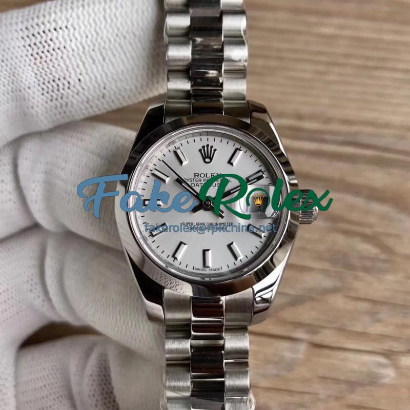 Replica Rolex Lady Datejust 28 279160 28MM WF Stainless Steel Silver Dial Swiss 2671