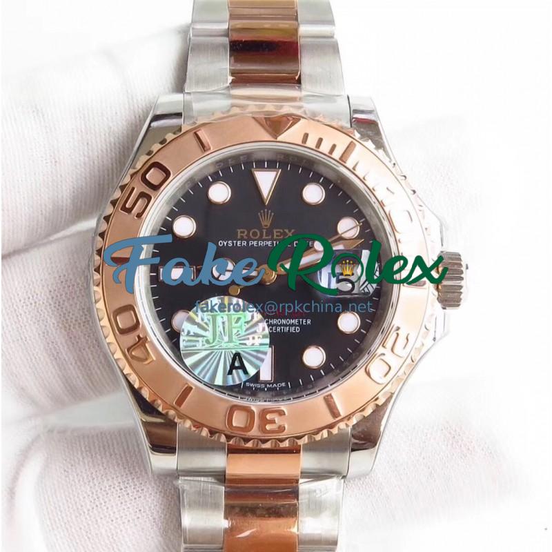 Replica Rolex Yacht-Master 40 116621 JF Stainless Steel & Rose Gold Black Dial Swiss 3135