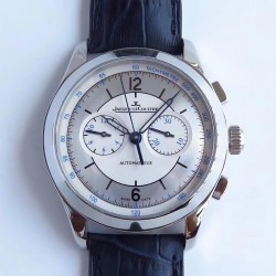 Replica Jaeger-LeCoultre Master Chronograph 1538530 N Stainless Steel White & Silver Dial Swiss 7750