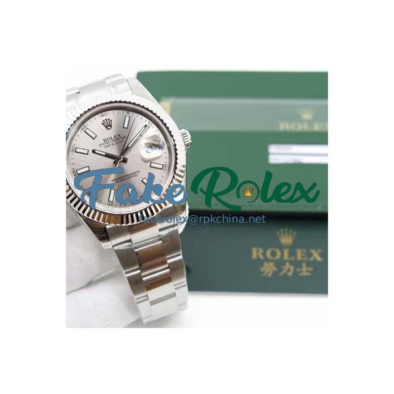 Replica Rolex Datejust II 116334 41MM EW Stainless Steel Anthracite Dial Swiss 3136