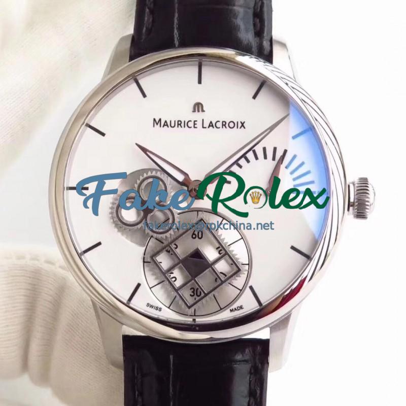 Replica Maurice Lacroix Roue Carree Seconde MP7158-SS001-901 AM Stainless Steel White Dial Swiss ML 156