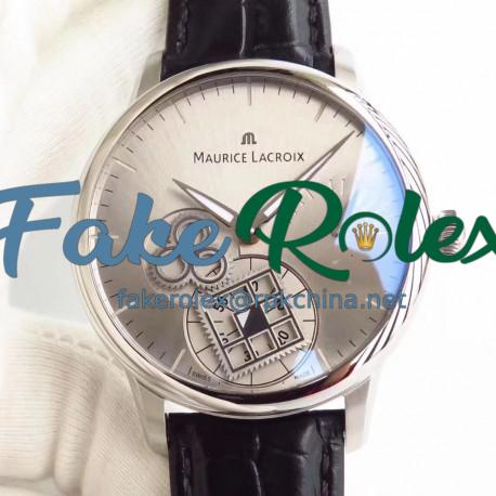 Replica Maurice Lacroix Roue Carree Seconde MP7158-SS001-901 AM Stainless Steel Silver Dial Swiss ML 156