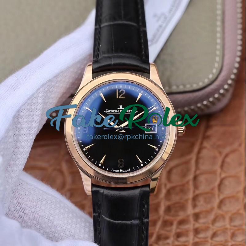 Replica Jaeger-LeCoultre Master Control Date 1542520 ZF Rose Gold Black Dial Swiss Caliber 899/1