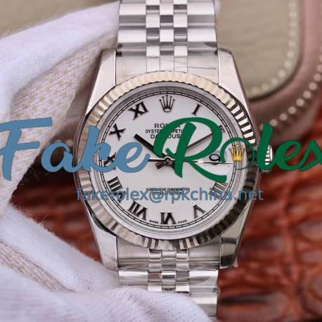 Replica Rolex Datejust 36MM 116234 AR V2 Stainless Steel 904L White Dial Swiss 3135