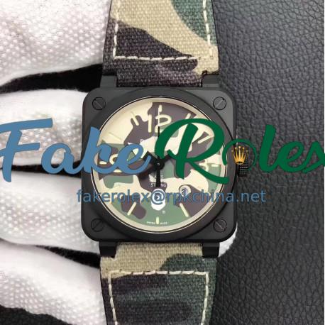 Replica Bell & Ross BR 03-92 PVD Bape Noob V3 PVD Camouflage Apes Dial M9015