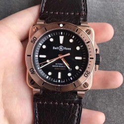 Replica Bell & Ross BR 03-92 Diver OX Rose Gold Black Dial M9015