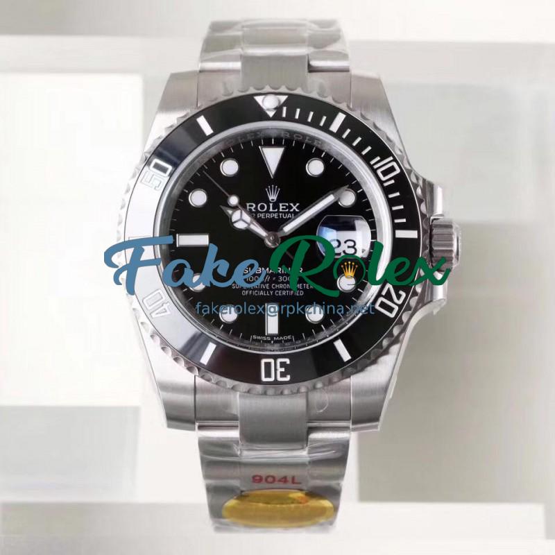 Replica Rolex Submariner Date 116610LN NAIL Maker Stainless Steel 904L Black Dial Swiss 2836-2