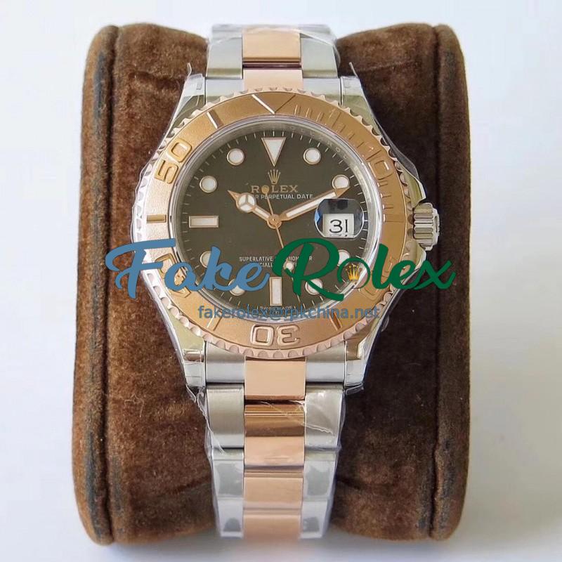 Replica Rolex Yacht-Master 40 116621 VR Stainless Steel & Rose Gold Black Dial Swiss 2836-2
