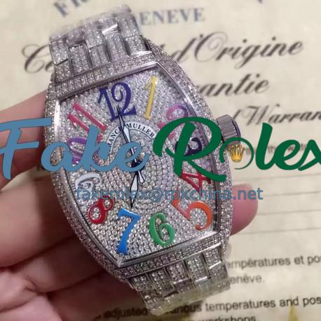 Replica Franck Muller Cintre Curvex Color Dreams FM 5850 SC D CD SUNSET OG Stainless Steel&Diamonds Diamonds & Color Dial Swiss 