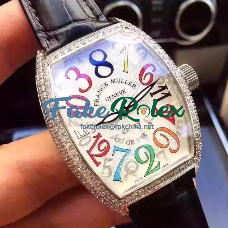 Replica Franck Muller Crazy Color Dreams FM 8880 CH COL DRM Stainless Steel White Dial Swiss 2824-2