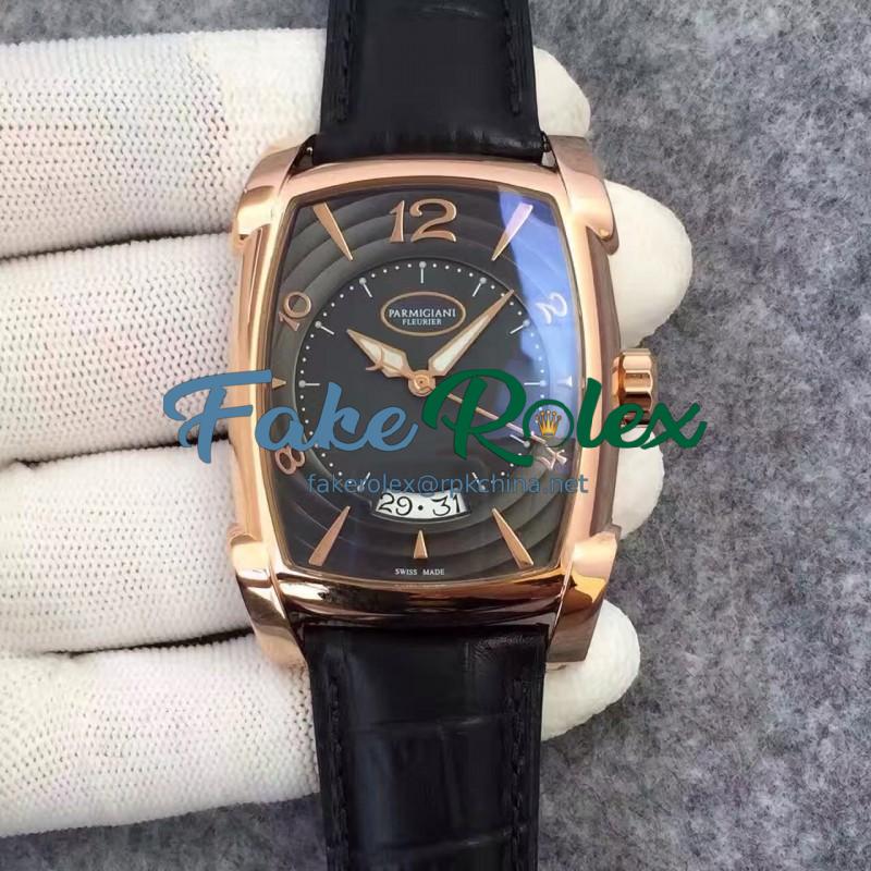 Replica Parmigiani Fleurier Kalpa Grande PFC123-0000102 Rose Gold Black Dial Swiss PF331.01